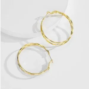 New?14k Gold Plated Elegant Gold Hoop Earrings